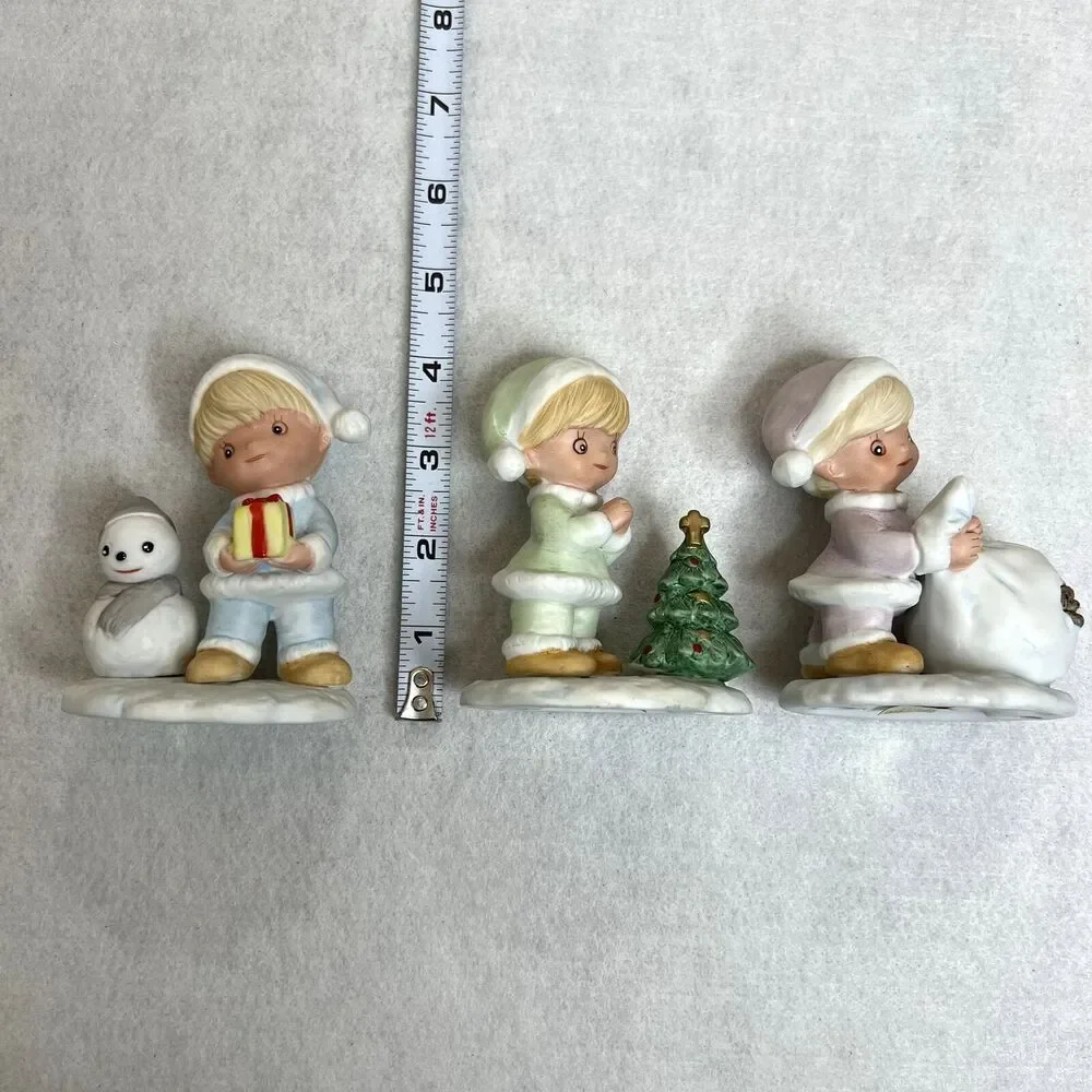 Set of 3 Christmas Child Figurines
